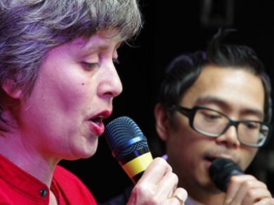 Sfeerimpressie van Zangworkshops en zangkoor bij Eiwerk bij  Sociaal Muziekcentrum Eiwerk